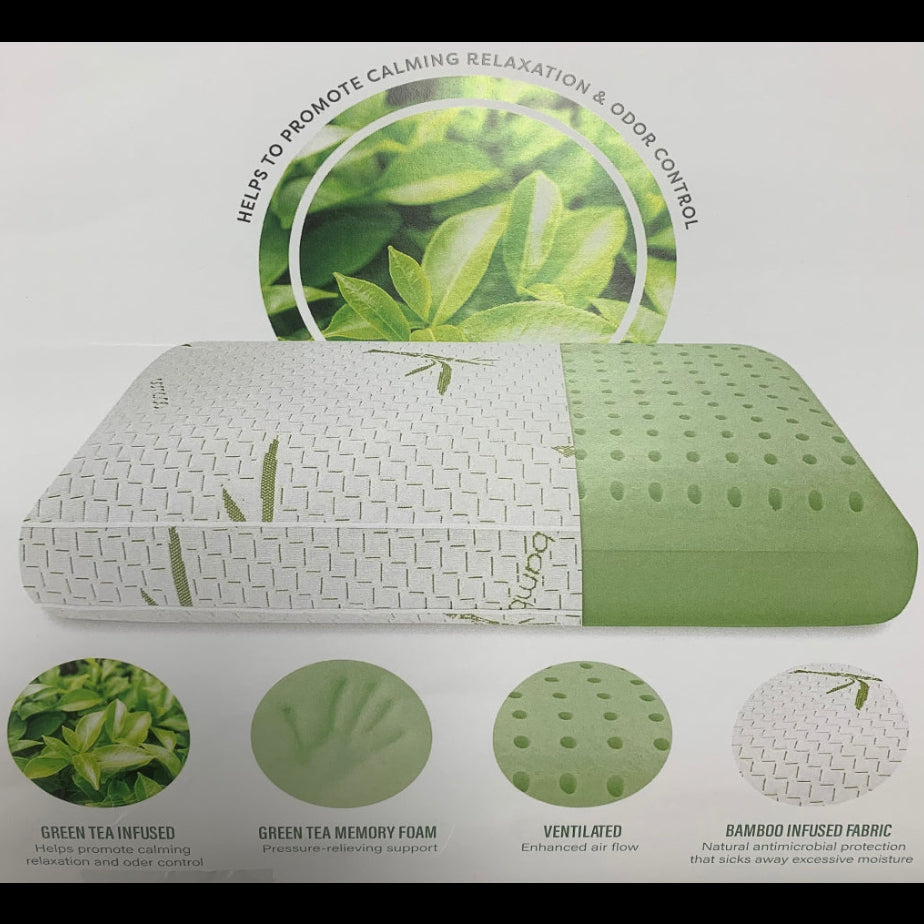 Green Tea Memory Foam Pillow