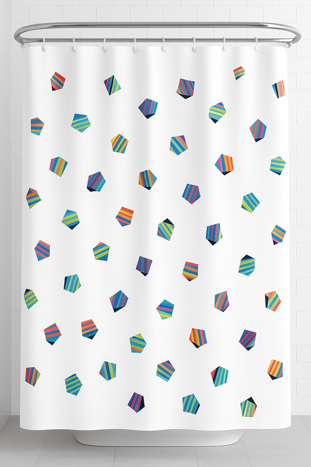Professional shower curtain display