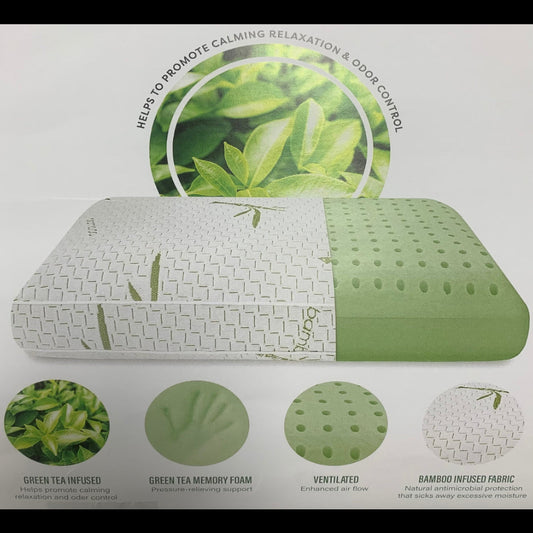 Green Tea Memory Foam Pillow