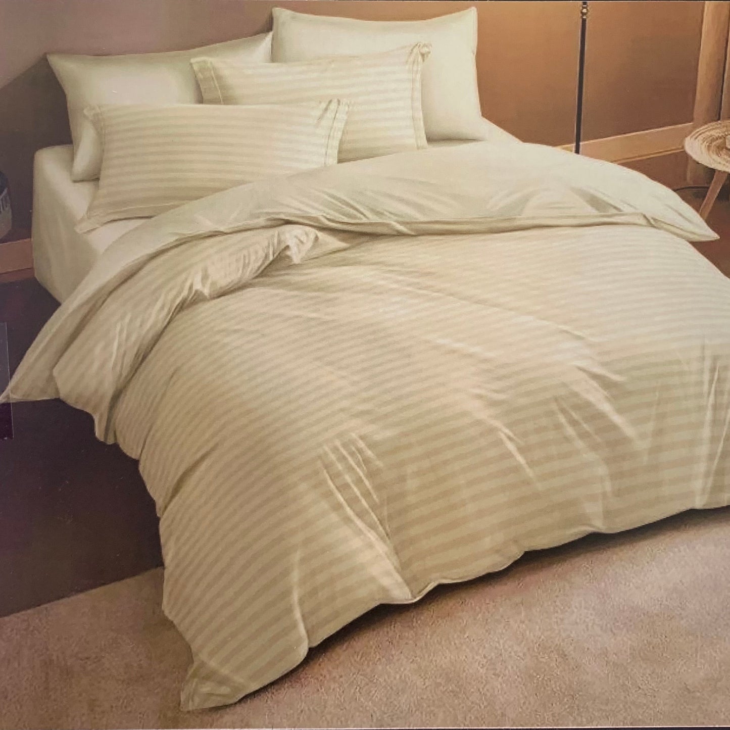 Bed Sheets Double Size Set Of 4 pcs Cotton Sateen