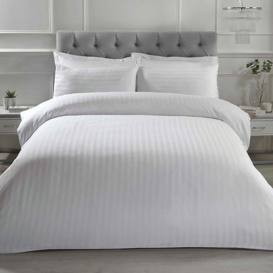 King Striped Bed Sheets Set Of 4 Pcs  Cotton Sateen