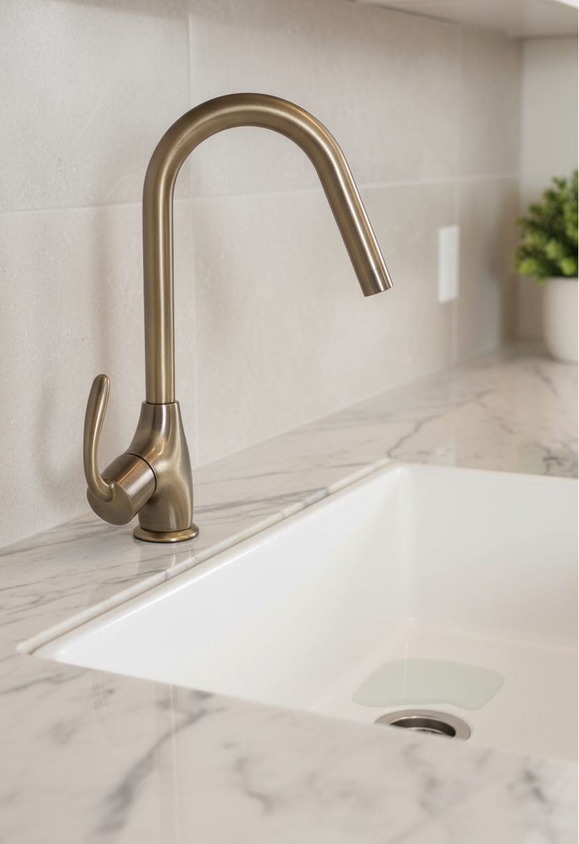 Bronze Faucet on Basin