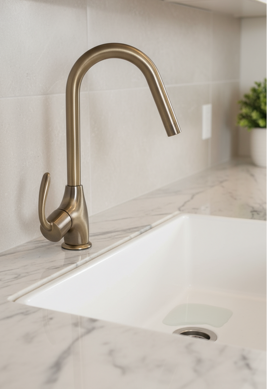 Bronze Faucet on Basin