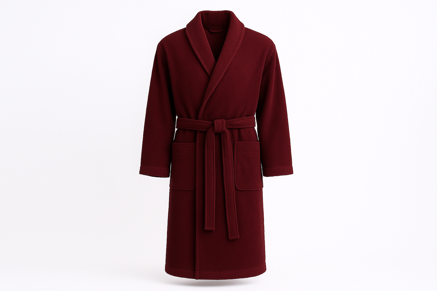 Burgundy Terry Cloth Bathrobe
