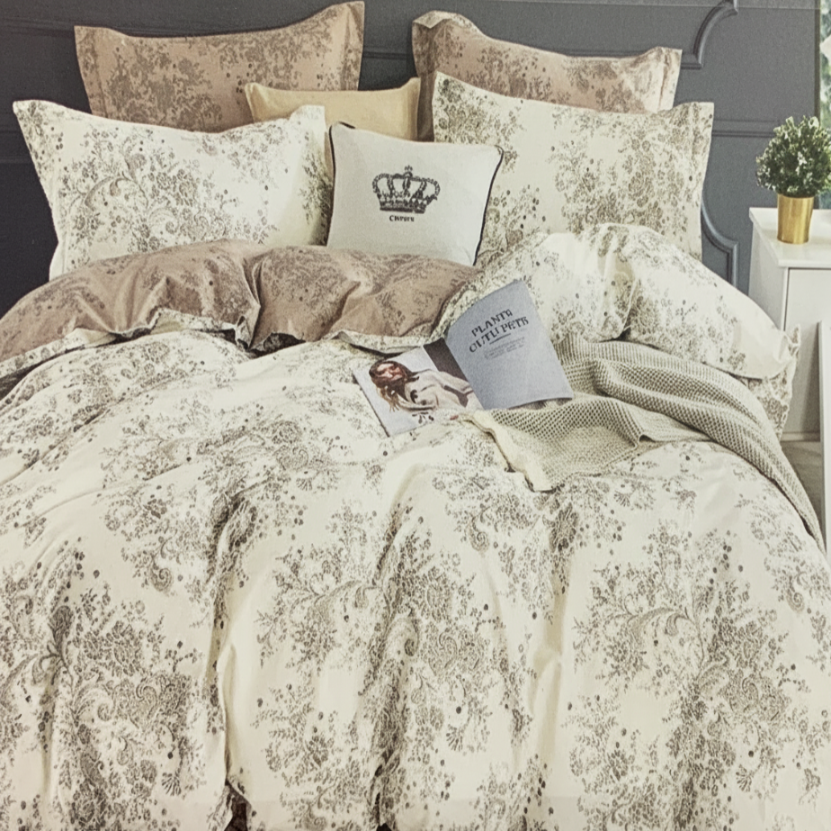 Bed Sheets King Size Set Of 4 pcs Cotton Sateen