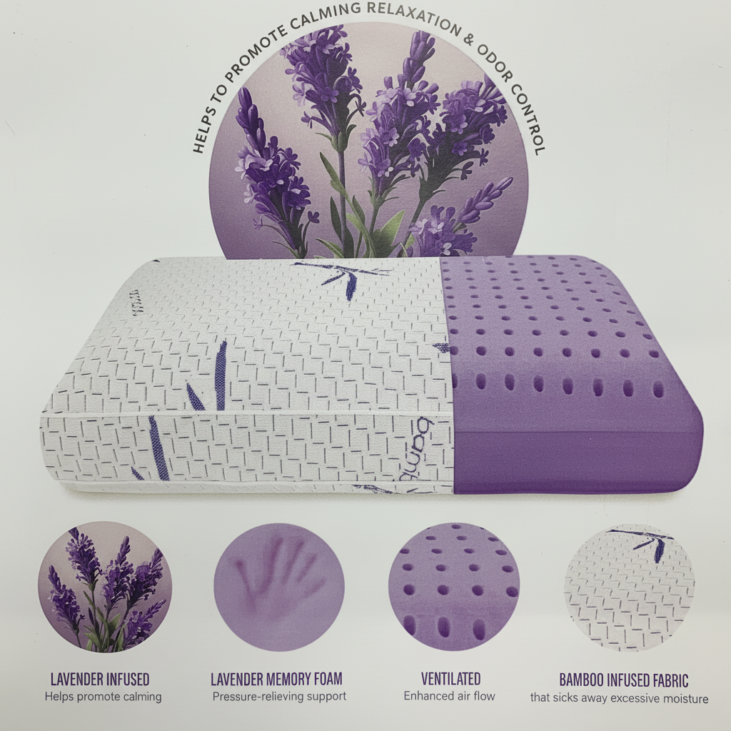 Lavender Memory Foam Pillow