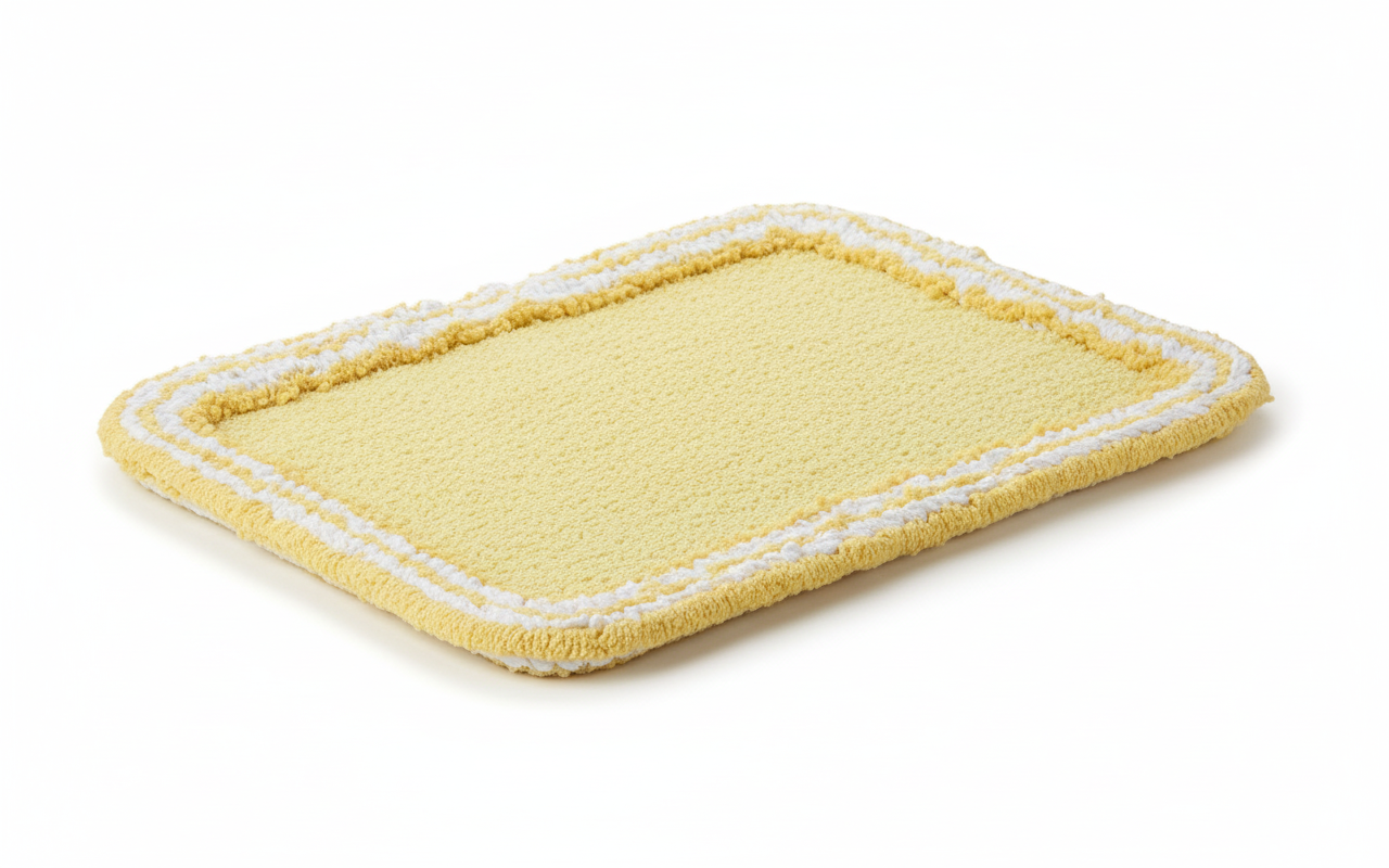 Bath Mat Saniplast Vika Yellow Set of 4 Pcs